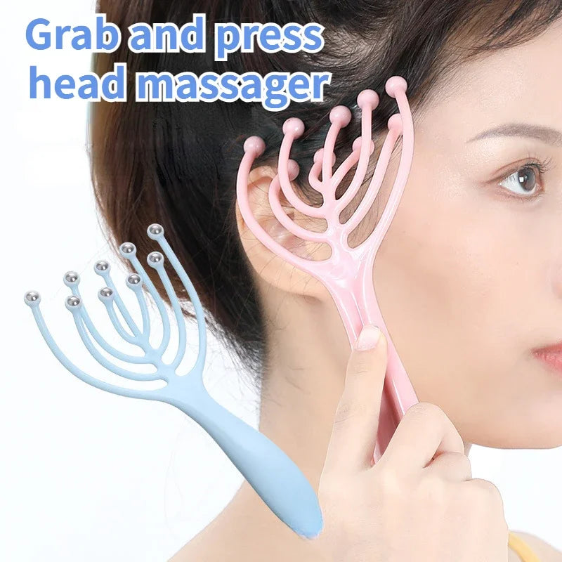 Povei Claws Head Massager - Handheld Scalp Massage Roller for Stress Relief