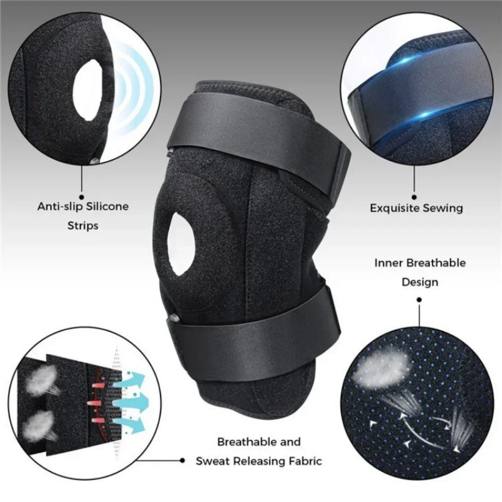 Povei Sports Knee Support Patella Belt Elastic Bandage Strap Protector