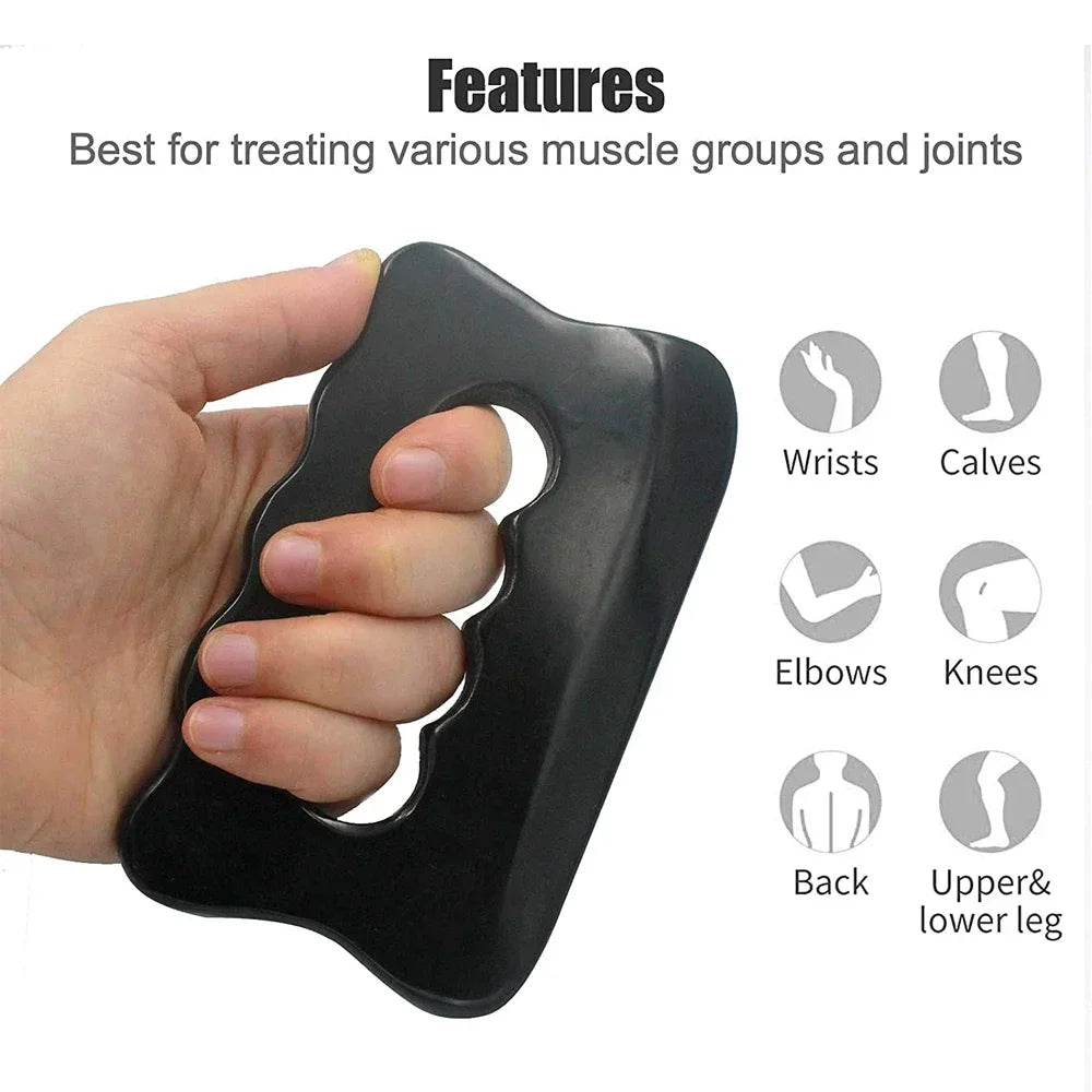 Povei Muscle Scraper: Bian Stone Gua Sha Massage Tool for Full Body Therapy