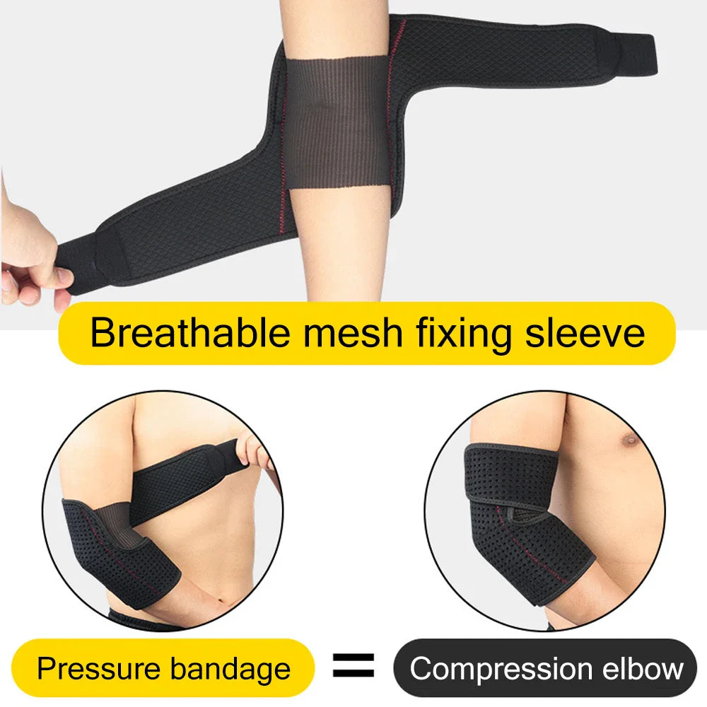 Povei Adjustable Elbow Brace Support Compression Sleeve for Joint Pain Relief