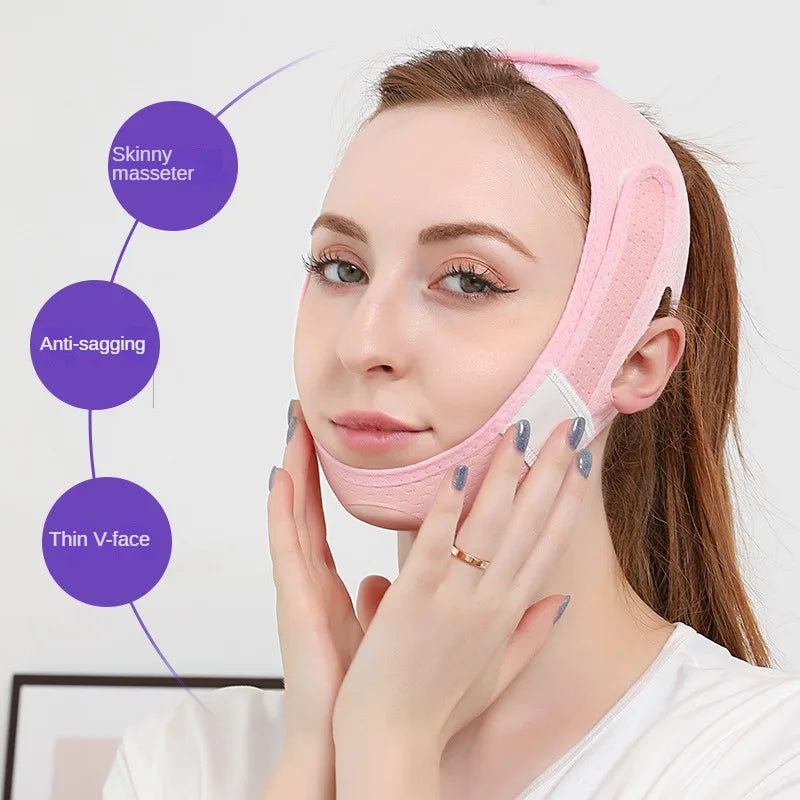 Povei Chin Cheek Lifting Strap V Line Face Shaper Anti Wrinkle Mask Beauty Skin Care