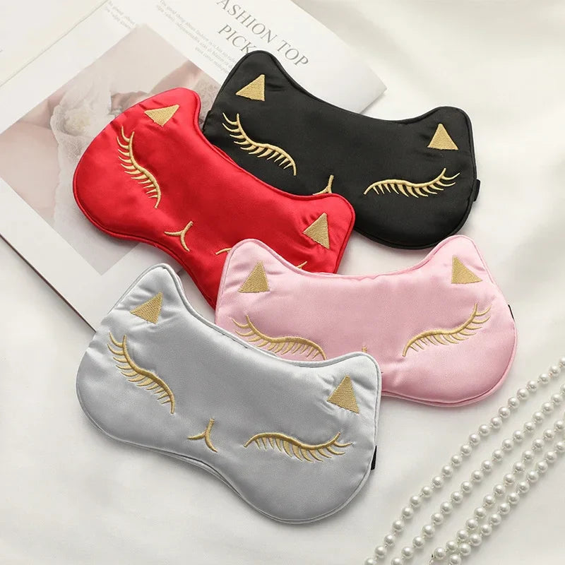 Povei Fox Silk Sleep Eye Mask for Men & Women