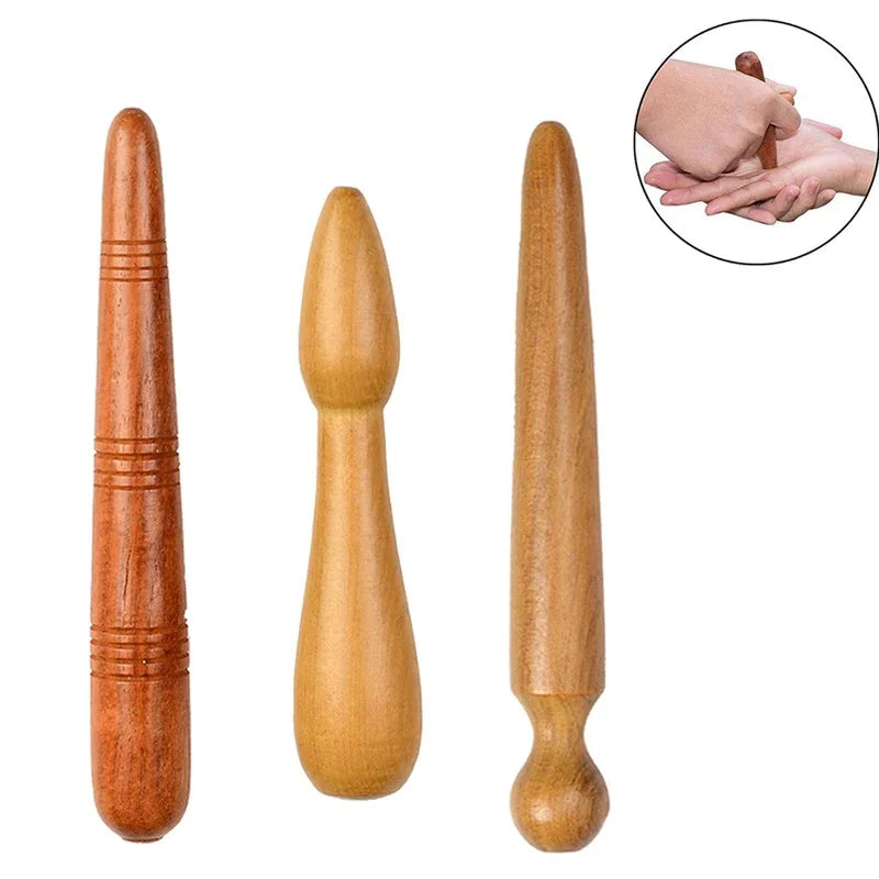 Povei Wooden Foot Spa Massager Stick Tool for Reflexology and Thai Foot Massage