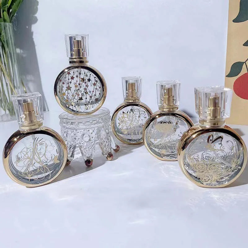 Povei 25ml Gold Electroplated Glass Spray Perfume Bottle