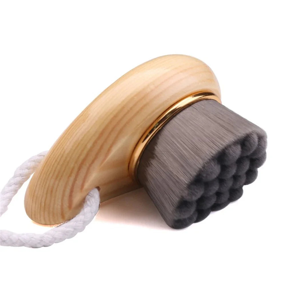 Povei Wooden Handle Facial Cleansing Brush