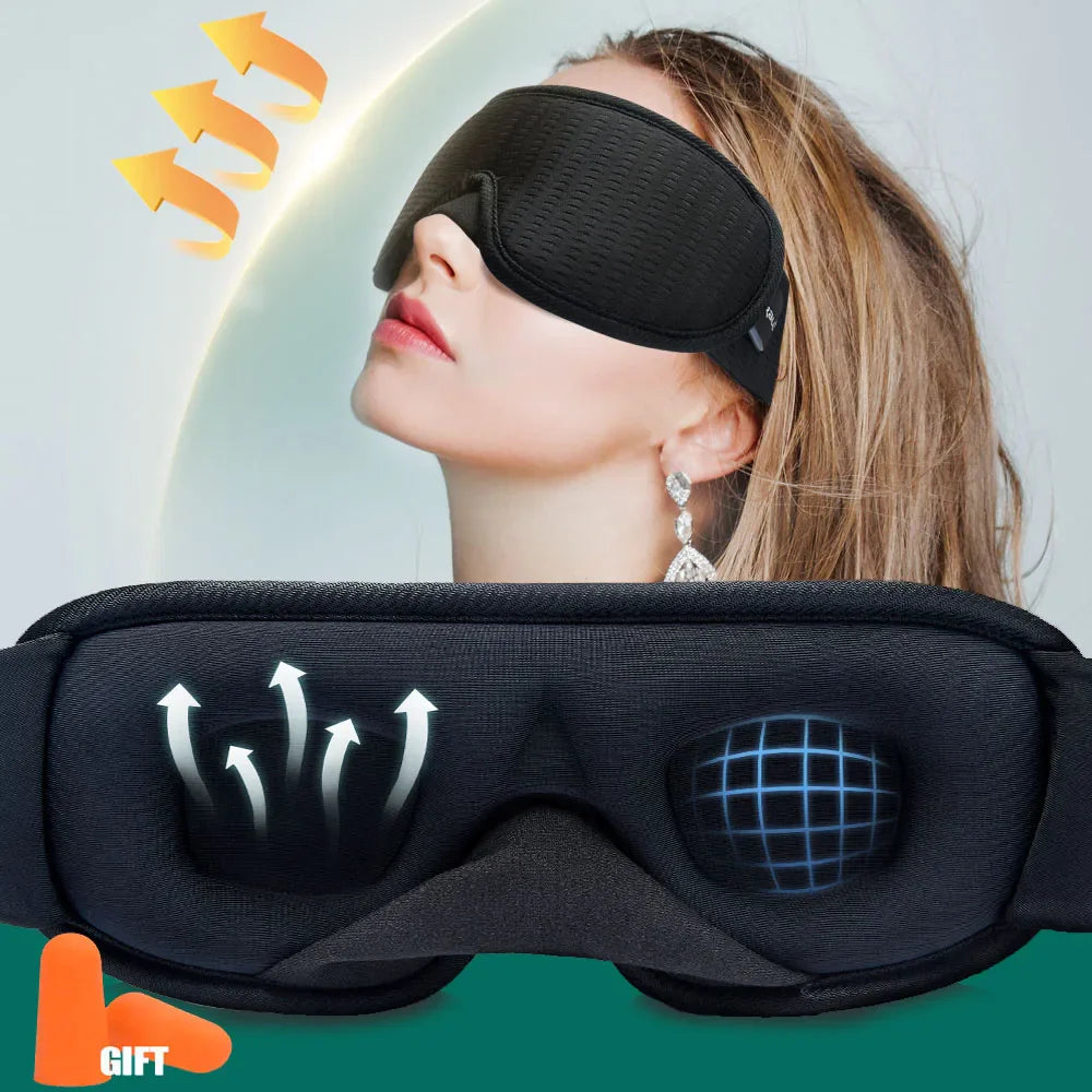 Povei 3D Sleep Mask Eyemask & Eyeshade for Better Sleep Quality