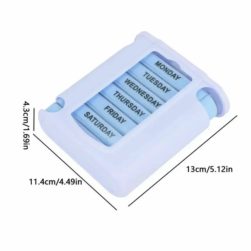 Povei 28 Grids Weekly Pill Case Medicine Organizer