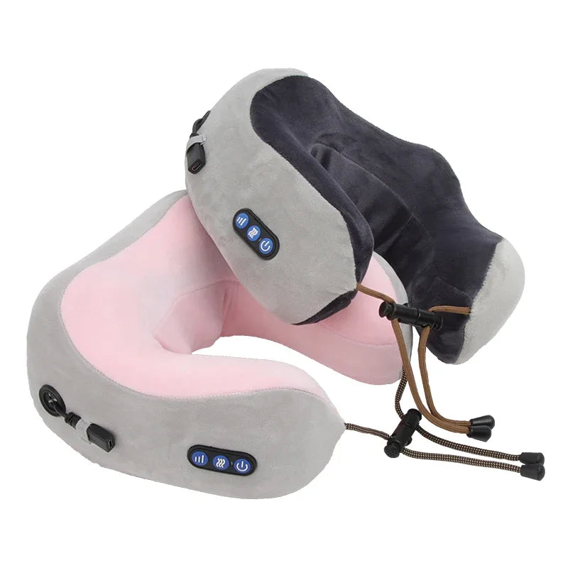 Povei Electric Neck Massager U-Shaped Pillow – Portable Relaxing Shoulder Cervical Massager