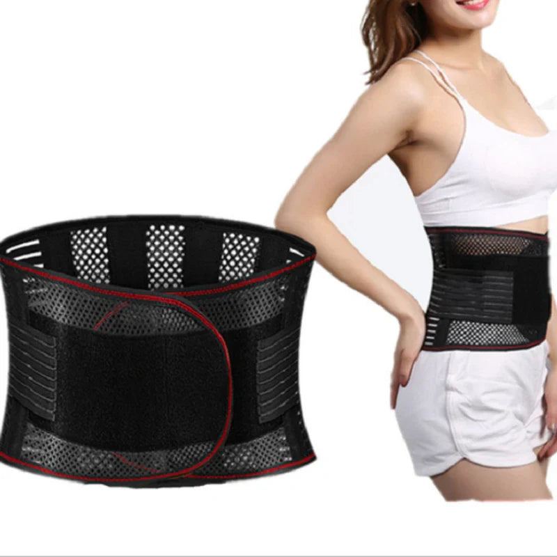 Povei Adjustable Waist Trainer Belt for Lumbar Support and Spine Alignment