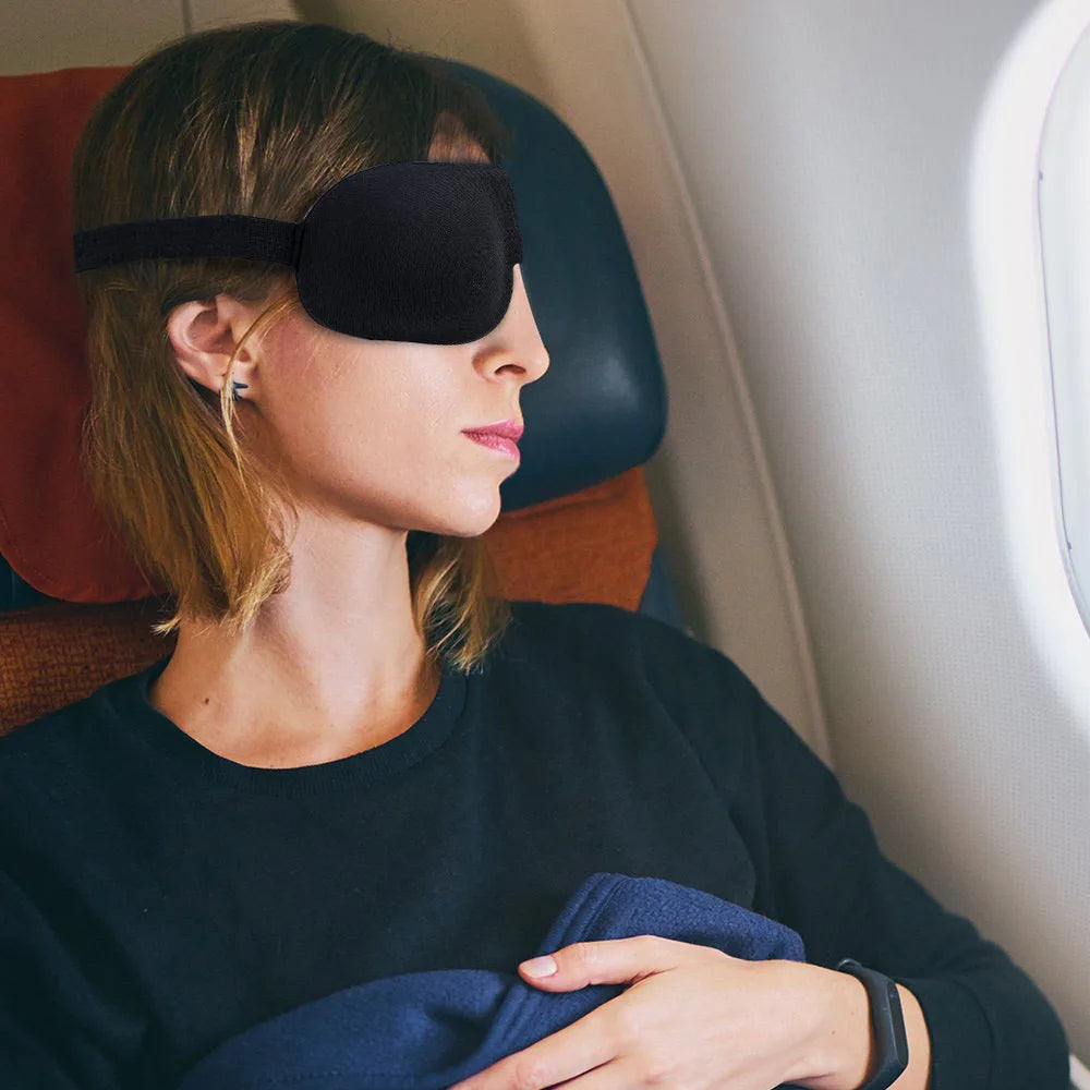 Povei 3D Sleep Mask - Total Darkness Eye Cover for Travel and Nap