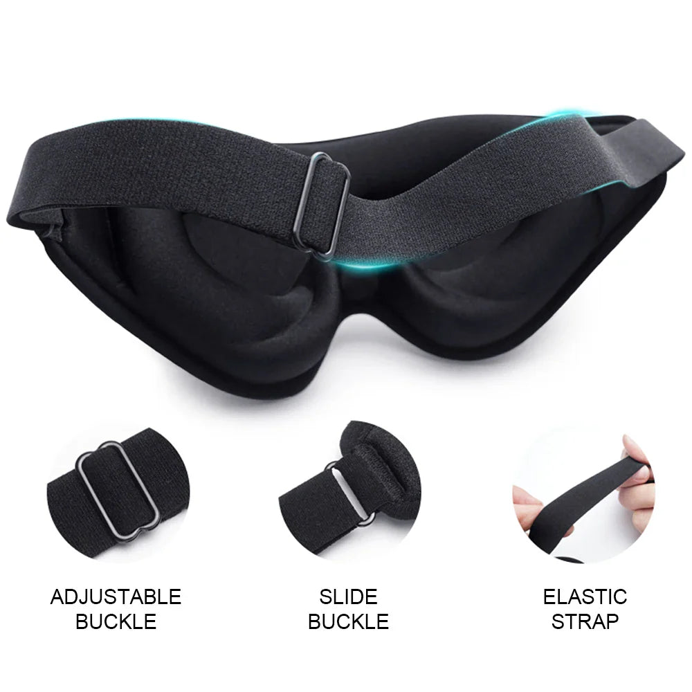 Povei 3D Blackout Sleep Eye Mask for Office Travel and Lunch Breaks