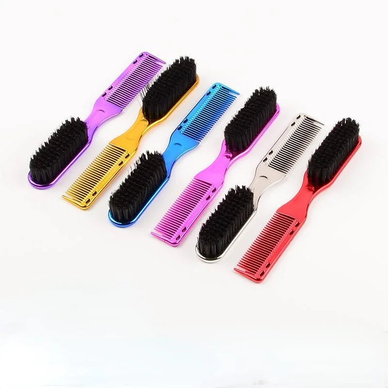 Povei Dual-Sided Small Beard Styling Brush for Professional Grooming