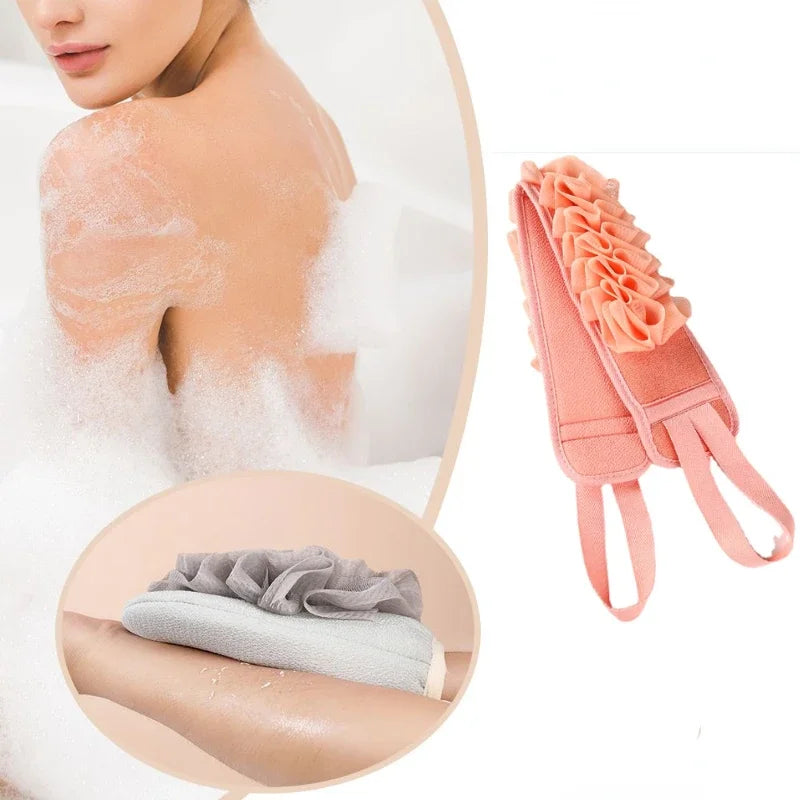 Povei Double-sided Exfoliating Back Scrubber for Deep Body Cleanse