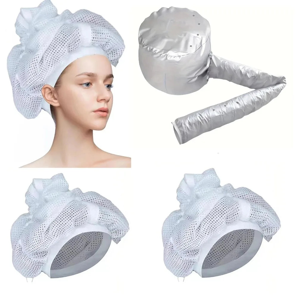 Povei Adjustable Drawstring Mesh Hair Plopping Bonnet