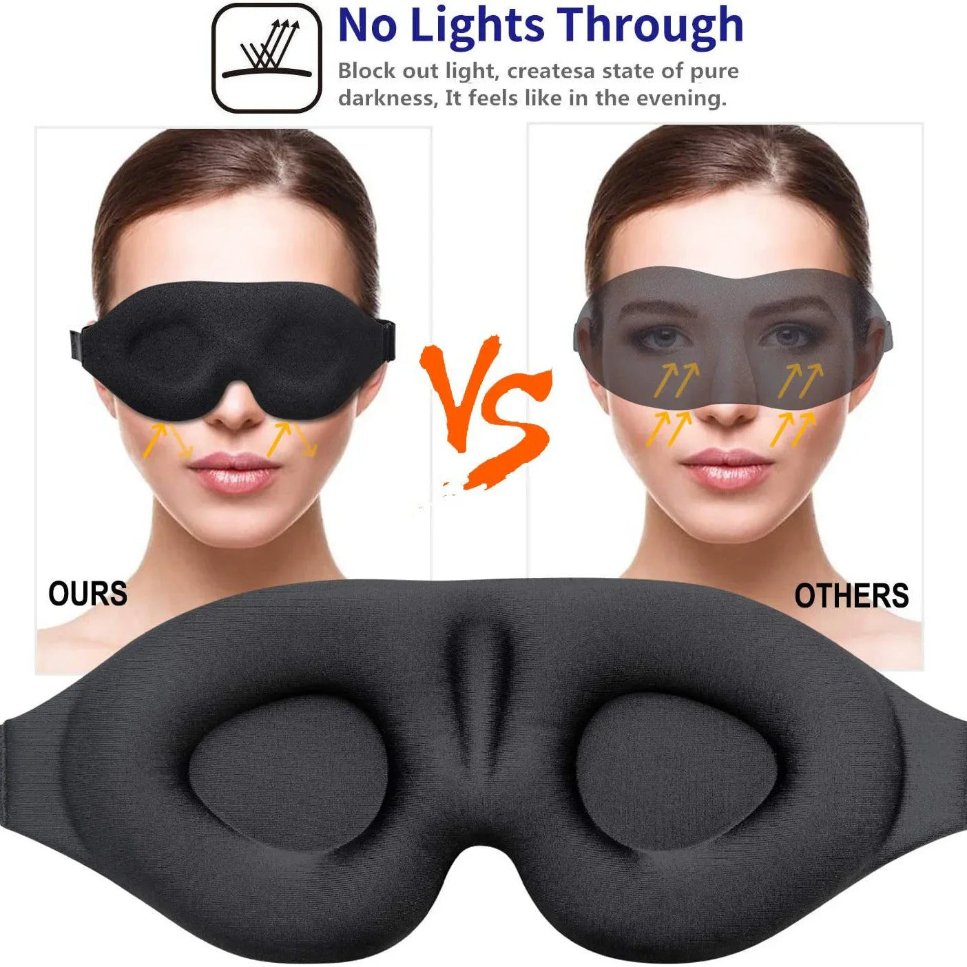 Povei 3D Sleeping Mask 100% Blackout Eye Mask for Men and Women