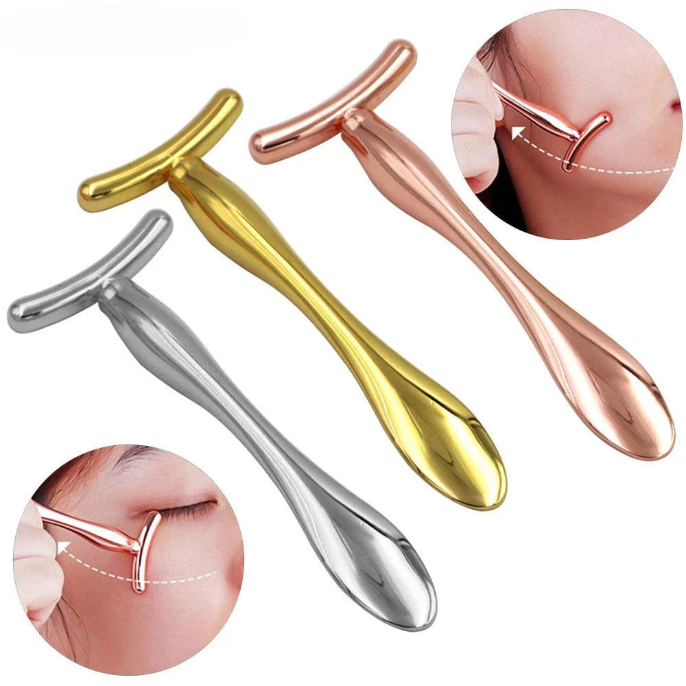 Povei Metal Eye Cream Applicator & Face Roller Massage Tools