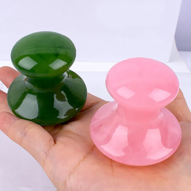 Povei Mushroom Resin Facial Gua Sha Stone for Face Massage and Lifting