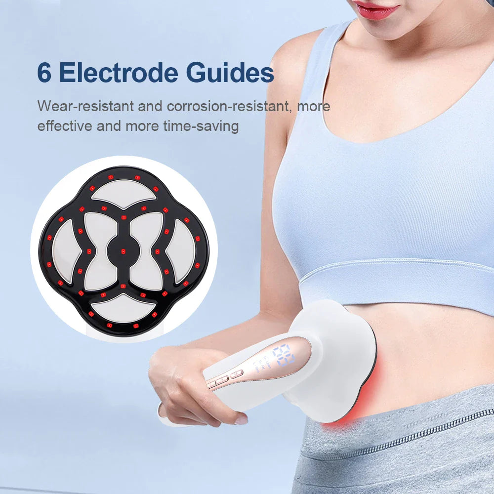 Povei Electric Body Massager: Fat Remover for Belly Waist Arm Leg Butt - Cordless Sculpting Machine