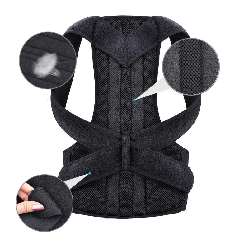 Povei Posture Corrector Shoulder Lumbar Brace for Spine Support