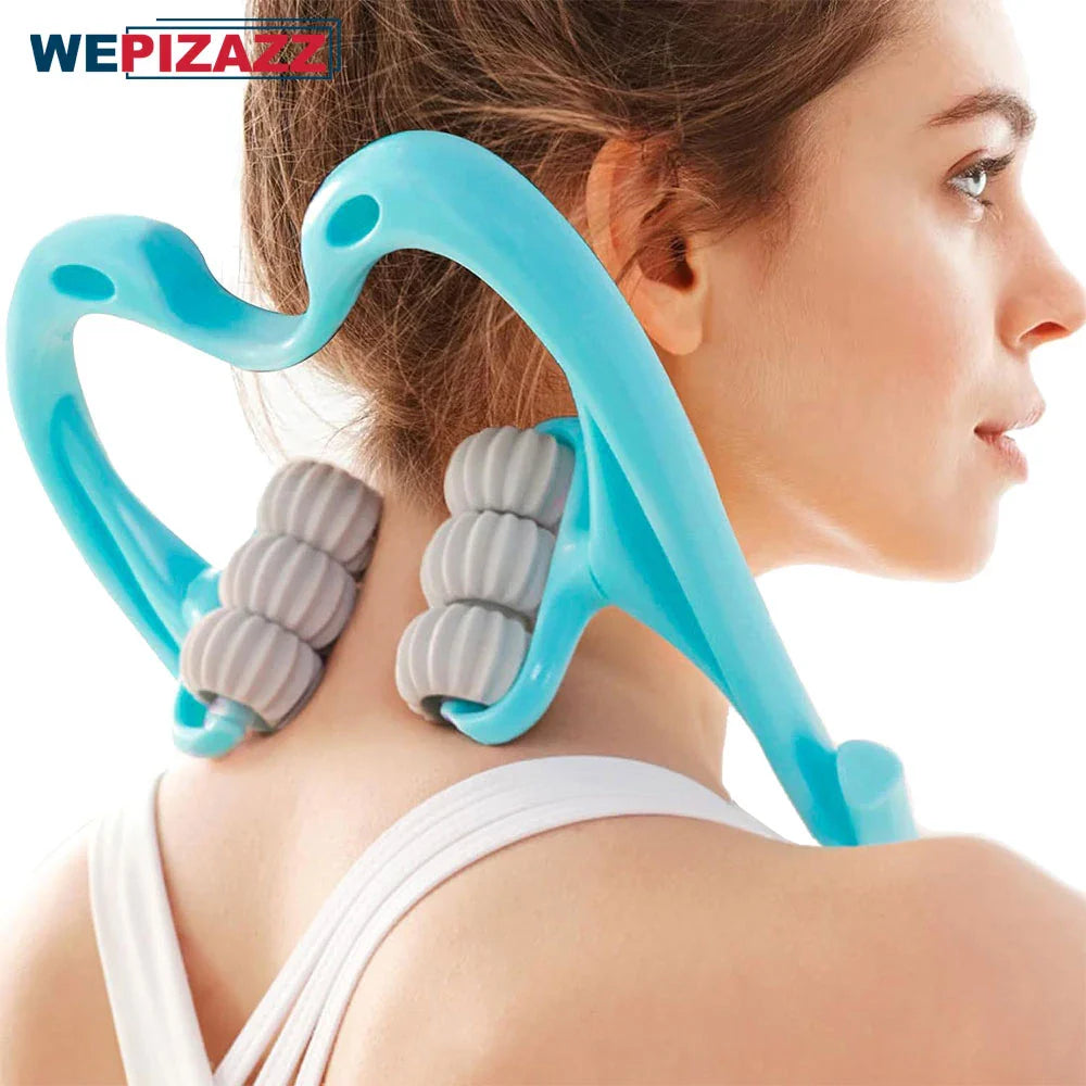 Povei Neck Massager Roller with 6 Massage Points for Pain Relief