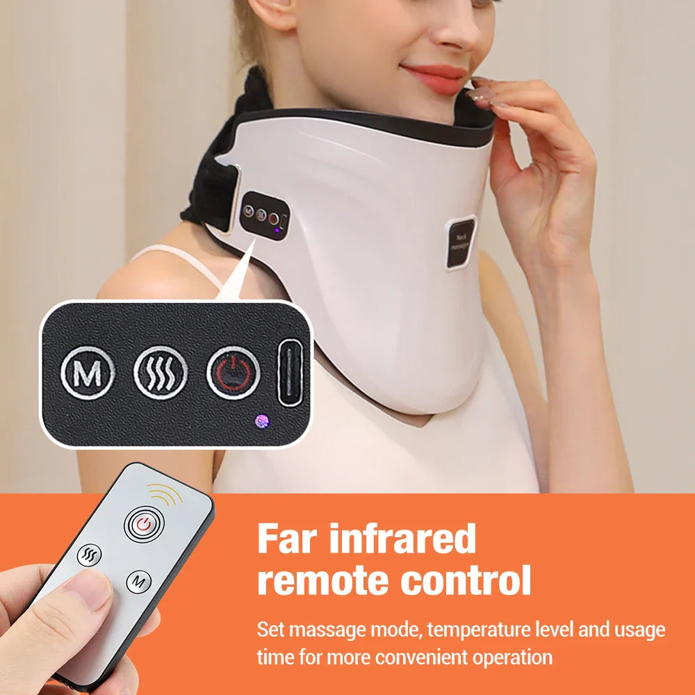 Povei Cervical Traction Device & Neck Stretcher for Posture Correction, Support, and Massage