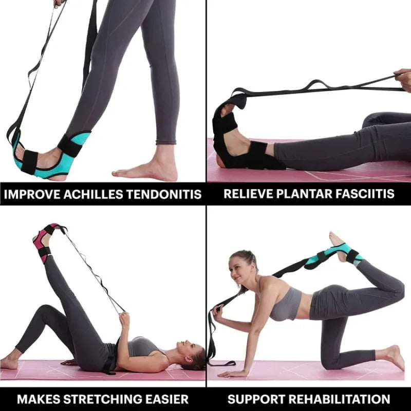 Povei Yoga Leg Stretch Band for Flexibility & Rehabilitation Fitness