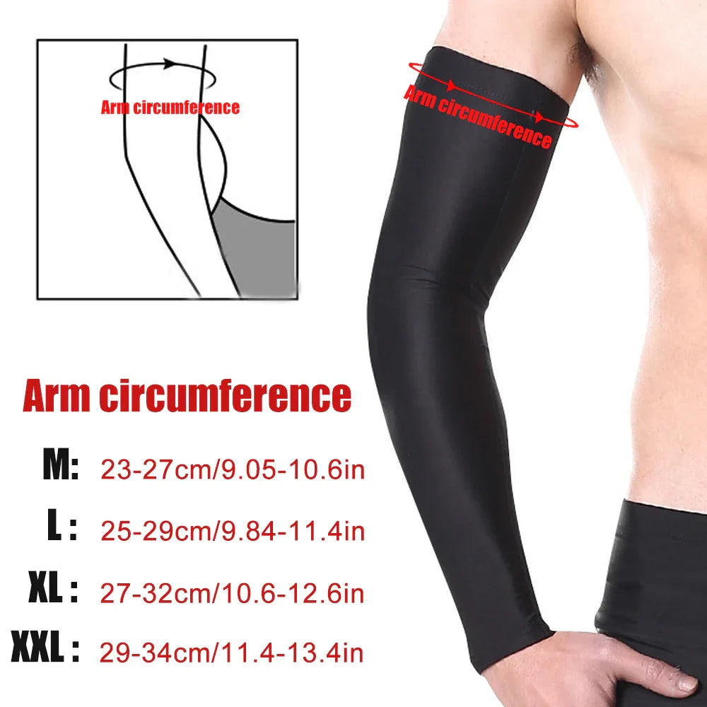 Povei Arm Compression Sleeve for Sports - UV Protection, Running, Basketball