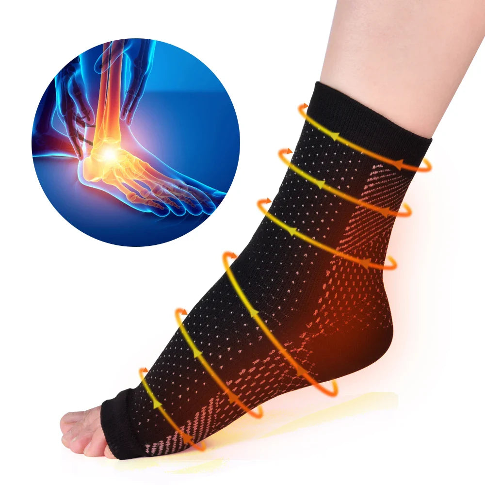 Povei Comfort Ankle Support Socks for Foot Care and Blood Circulation