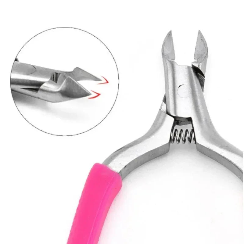 Povei Cuticle Nipper Clipper Ingrown Toenail Scissors Dead Skin Remover Edge Cutter