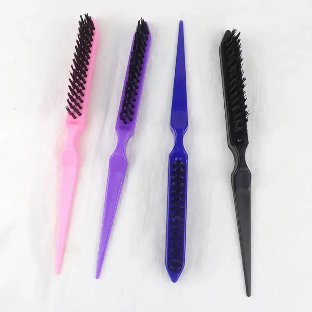 Povei Professional Boar Bristle Teasing Hair Brush Comb for Styling