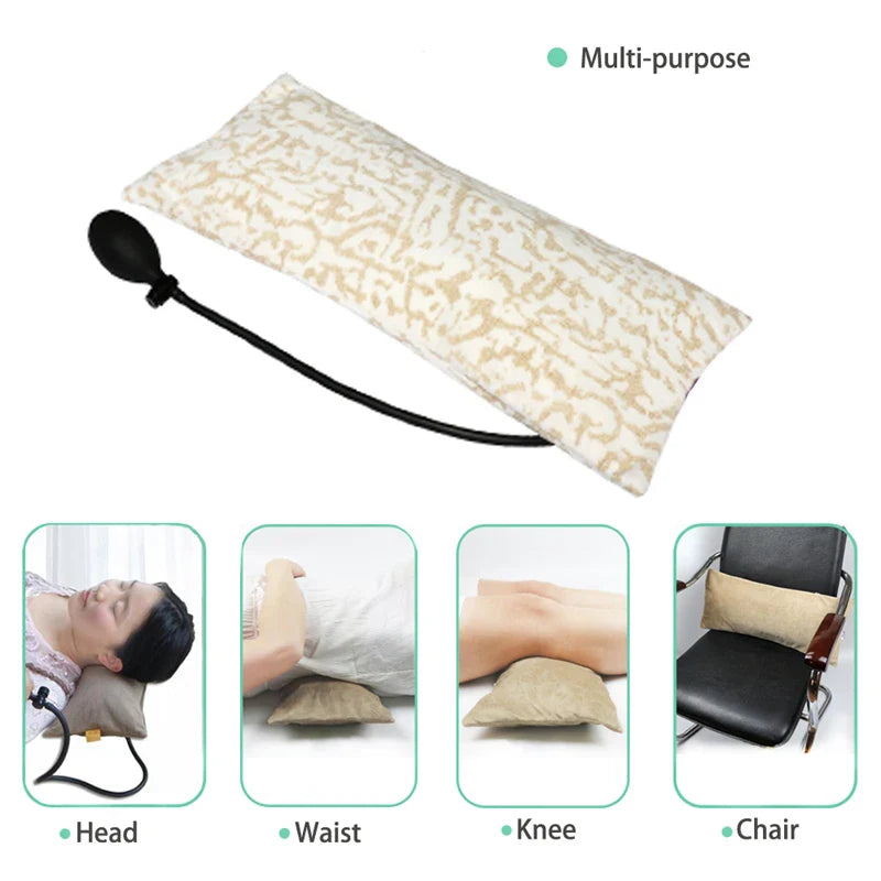 Povei Air Inflatable Lumbar Support Pillow for Lower Back Pain Relief