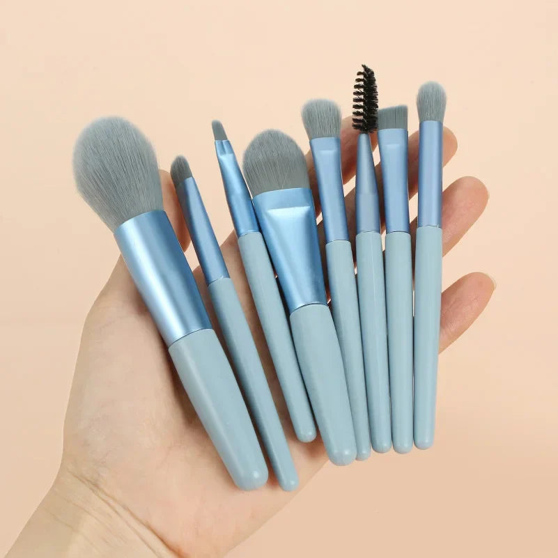 Povei 8Pcs Makeup Brush Set for Flawless Cosmetics Application