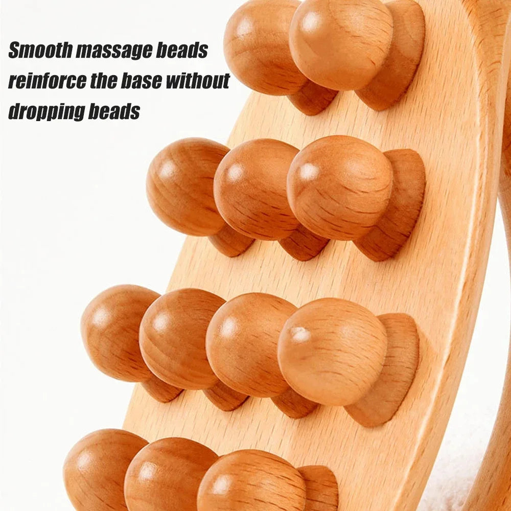 Povei Wood Therapy Fascia Release Massager Brush for Cellulite Massage and Body Sculpting