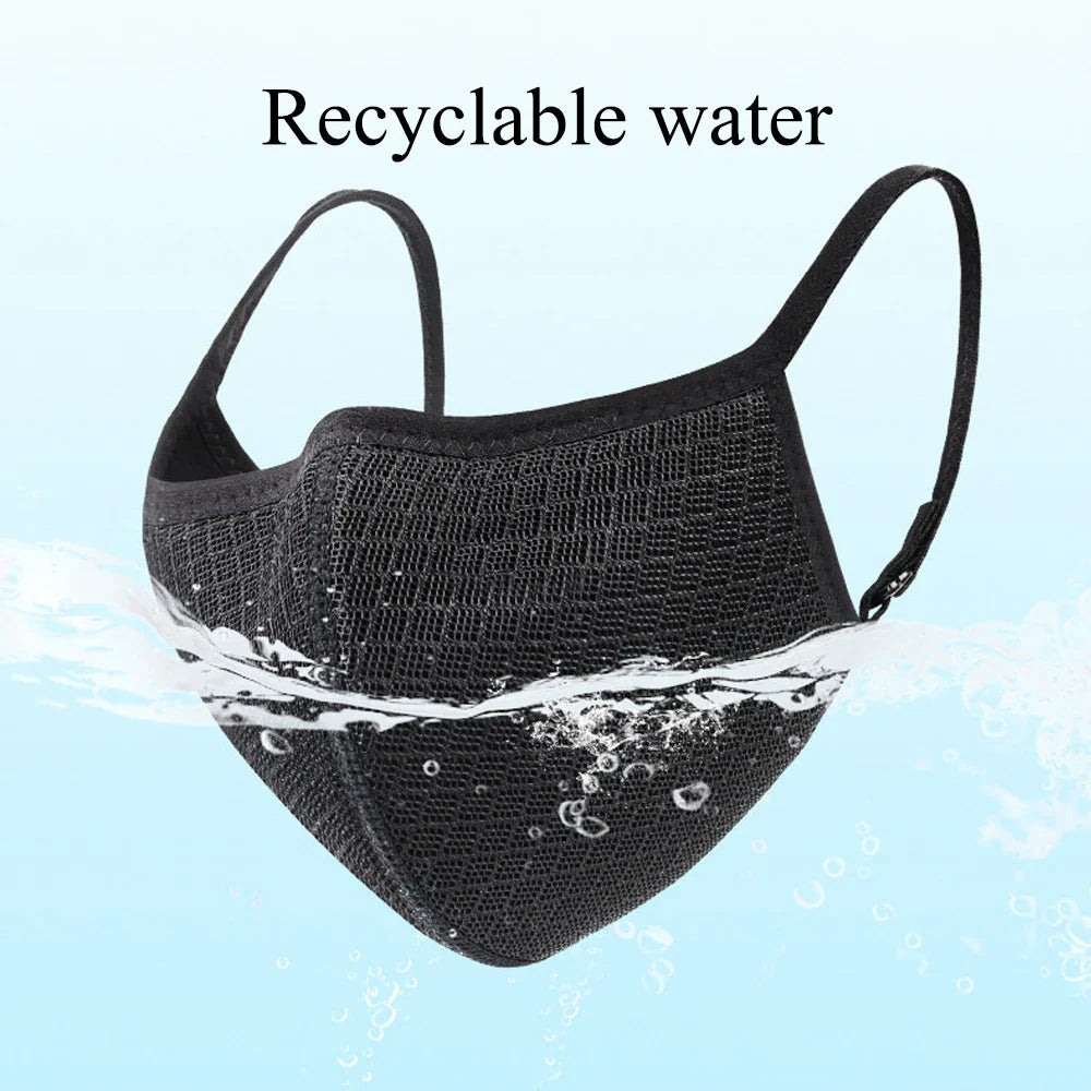 Povei Breathable Mesh Face Mask Adjustable Reusable Washable Mouth Masks