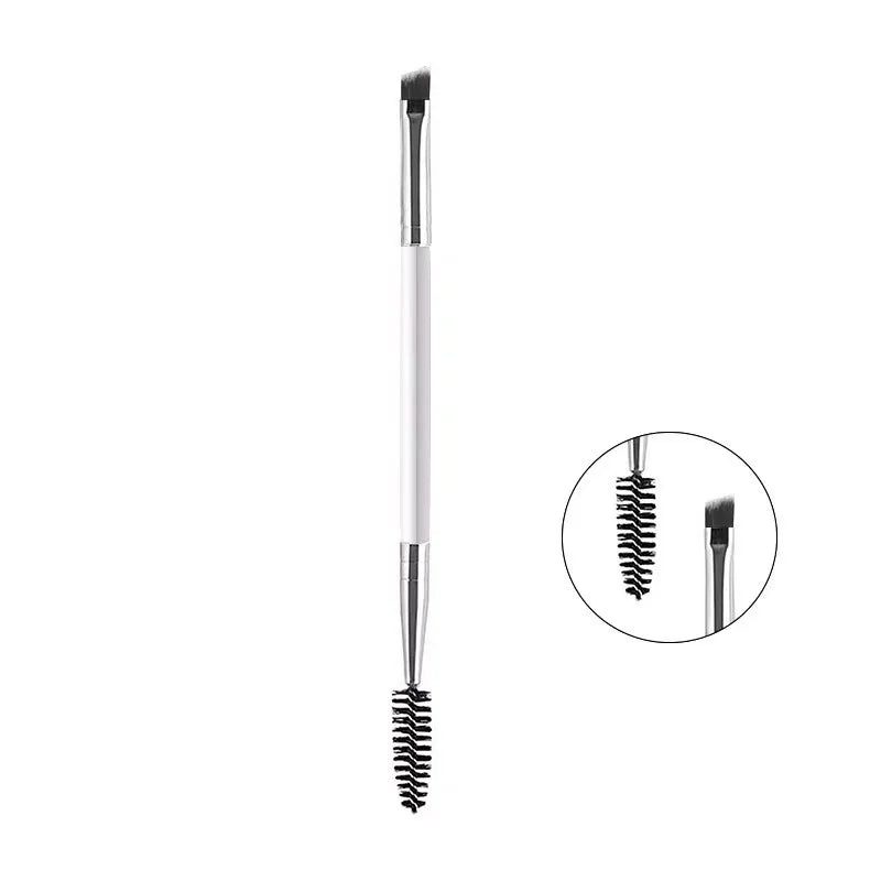 Povei Dual-Ended Eyebrow Brush: Spiral & Diagonal Makeup Tool for Beautiful Brows