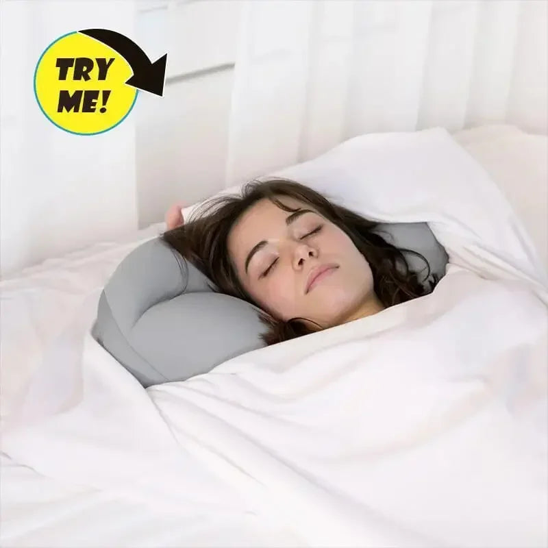 Povei Memory Foam Neck Pillow Massager for Sleep Health & Comfort