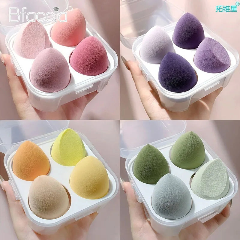 Povei Colorful Makeup Sponge Puff Set for Beauty Foundation, Dry & Wet Application