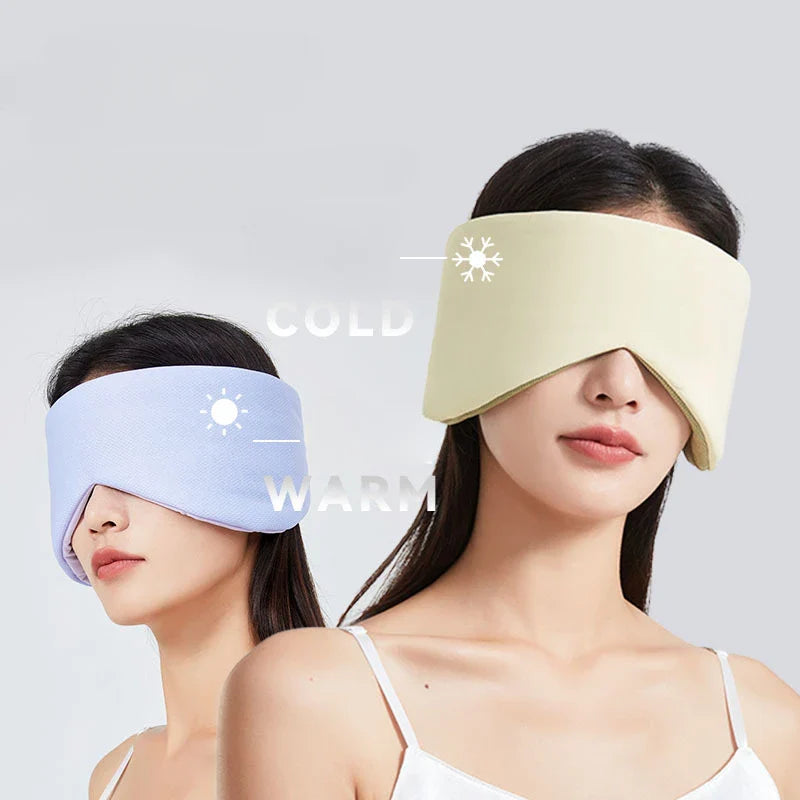 Povei Ice Silk Eye Mask: Zero Pressure Sensation, Relieve Eye Fatigue, Warm/Cool, Double-sided Eyeshade