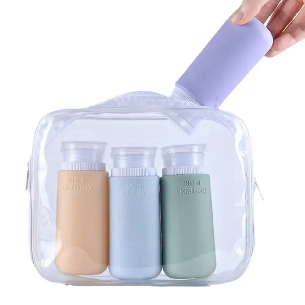 Povei Silicone Travel Bottles Set for Leak Proof Toiletry Refills