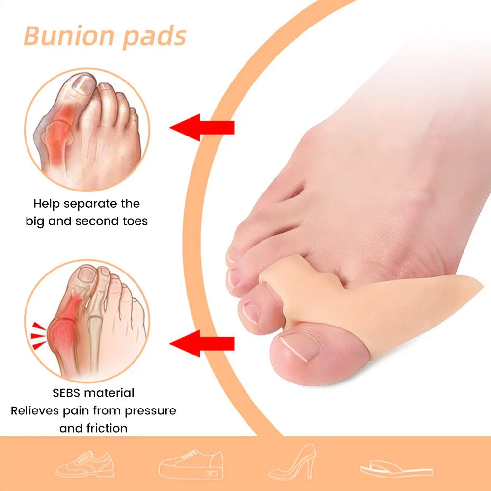 Povei Silicone Toe Separators: Bunion Corrector & Valgus Adjuster for Perfect Toe Alignment