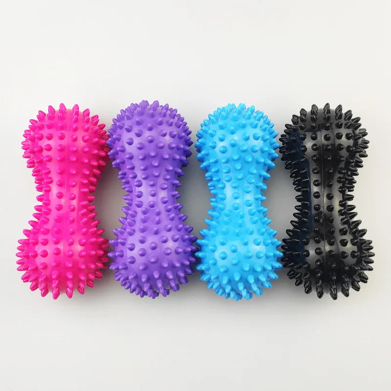 Povei Peanut Roller Lacrosse Spiky Ball Set for Pain Relief