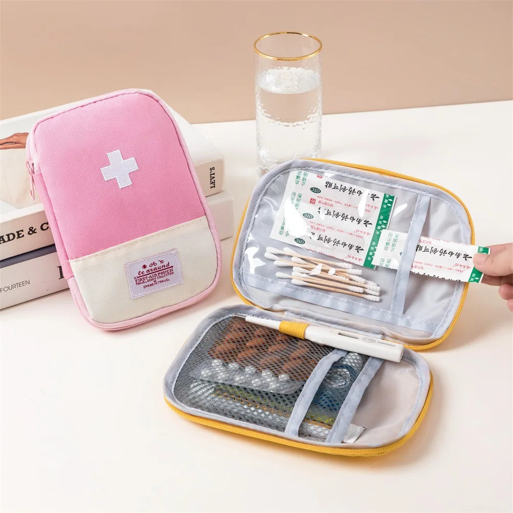 Povei Portable Medicine Bag First Aid Kit Organizer Case with Pill Storage