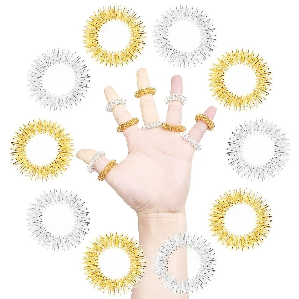 Povei Acupressure Massage Rings Set for Pain Therapy and Circulation boost