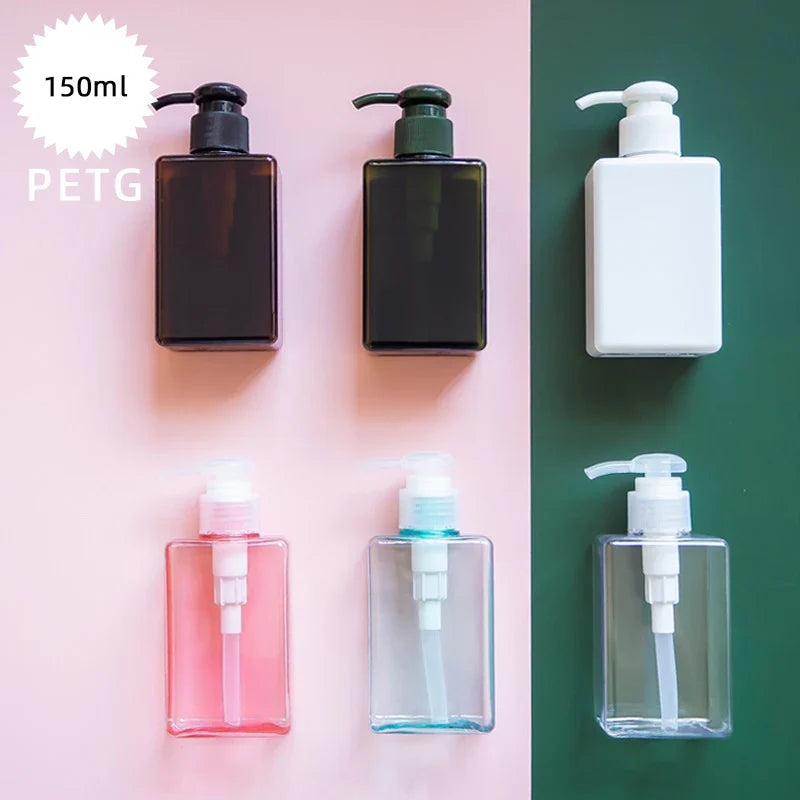 Povei 150ml Liquid Soap Dispenser Pump Bottle Refillable Travel Shampoo Lotion Body Wash