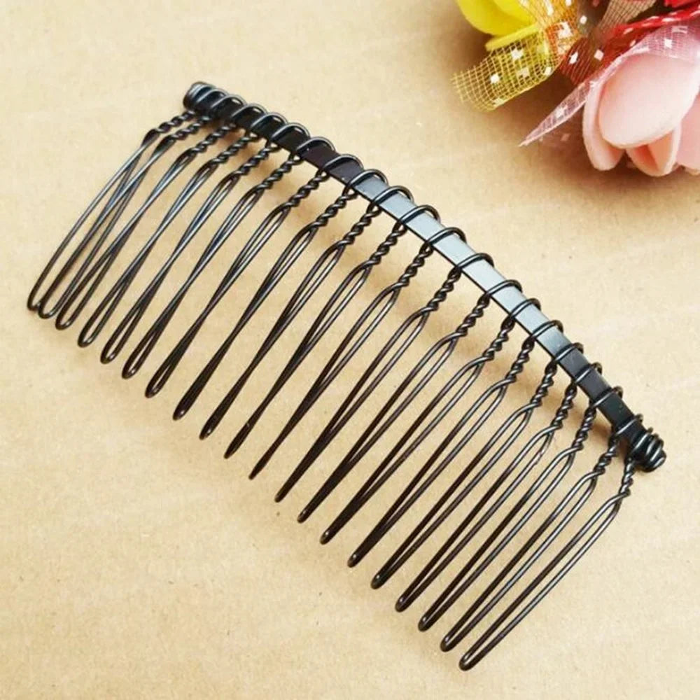 Povei 20 Teeth Metal Hair Comb Claw Hairpins for Wedding Jewelry Crafting