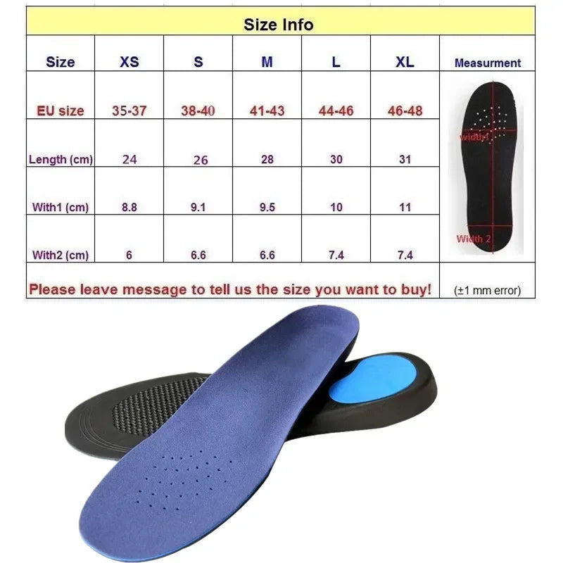 Orthotic Gel High Arch Support Insoles with 3D Arch Support - Povei Brand