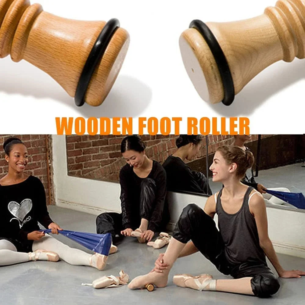 Povei Wood Foot Massage Roller for Plantar Fasciitis Deep Tissue Relief