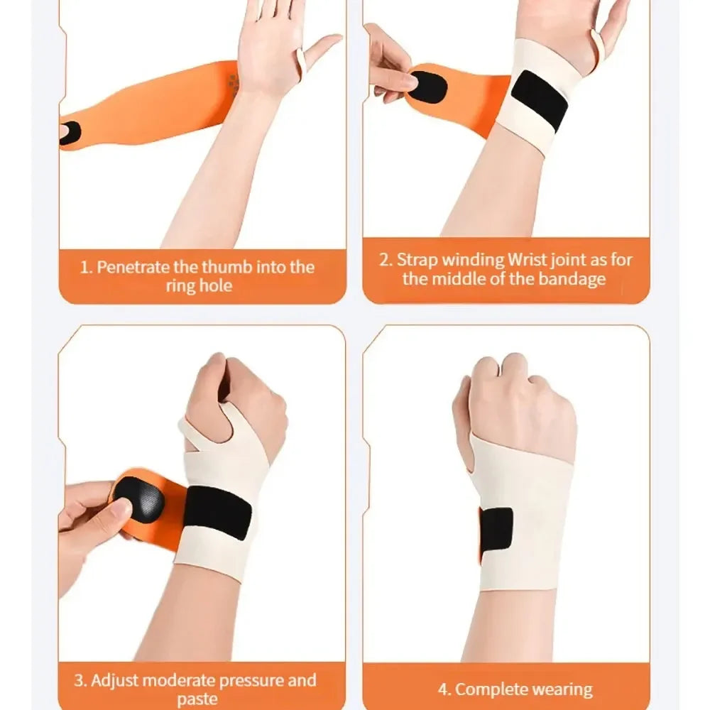 Povei Elastic Wrist Guard Support Brace for Arthritis Carpal Tunnel Sprain Protector