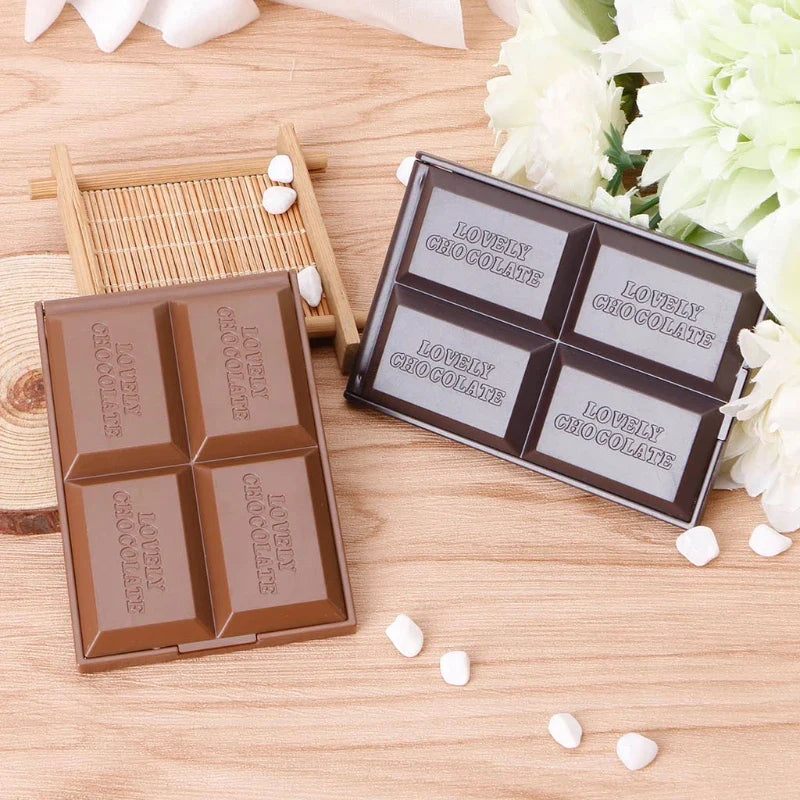 Povei Chocolate Square Compact Makeup Mirror