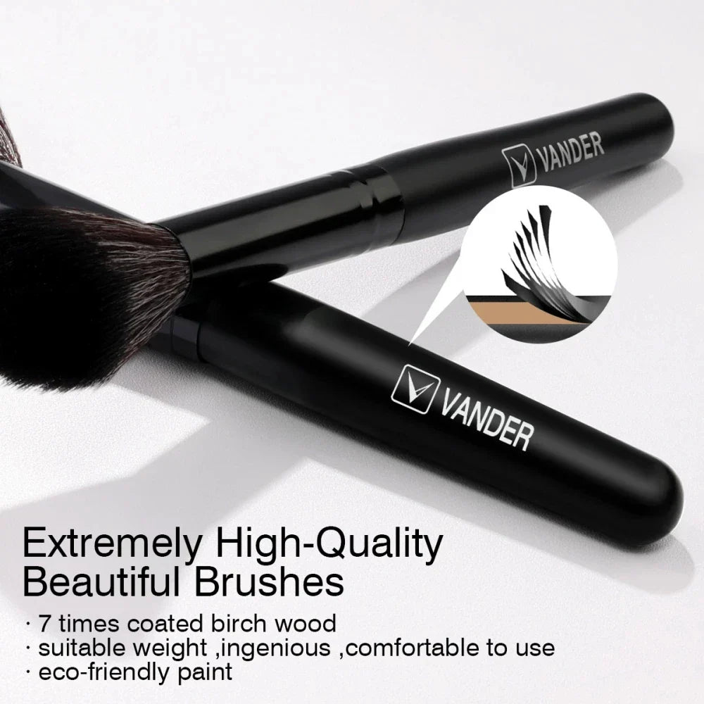 Povei Black Makeup Brushes Set for Flawless Cosmetics Application